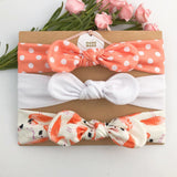 3Pcs Lot Colorful Boho Newborn Toddler Headband Ribbon Elastic Baby Headdress Kids Hair Band Cotton Girl Flower Bow Knot