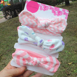 3Pcs Lot Colorful Boho Newborn Toddler Headband Ribbon Elastic Baby Headdress Kids Hair Band Cotton Girl Flower Bow Knot