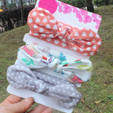 3Pcs Lot Colorful Boho Newborn Toddler Headband Ribbon Elastic Baby Headdress Kids Hair Band Cotton Girl Flower Bow Knot