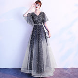 Starry Sky Evening Dress Female Summer New Temperament Long Model Host Banquet Anniversary Chorus Performance Dress