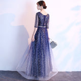 Starry Sky Evening Dress Female Summer New Temperament Long Model Host Banquet Anniversary Chorus Performance Dress