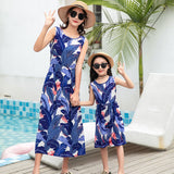 Mother And Daughter Vacation Beach Vest Long Skirt