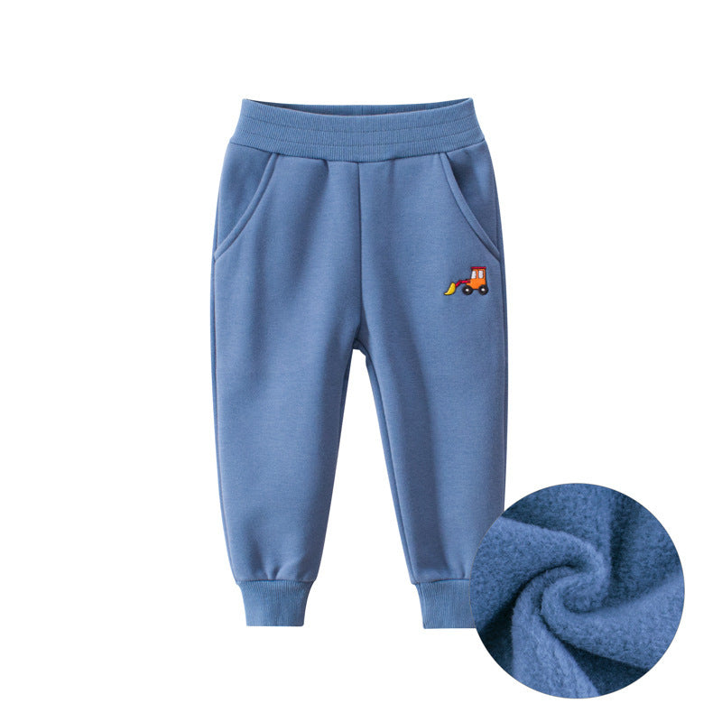 Autumn and winter new children's Plush pants baby pants