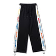 Printed Trousers With Drawstring Trousers For Men And Women Loose Straight-Waist Trousers