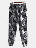 Cotton Ethnic Graffiti Print Harem Trousers