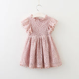 New Brands Dresses Tassel Hollow Out Design Princess Dress Kids Clothes