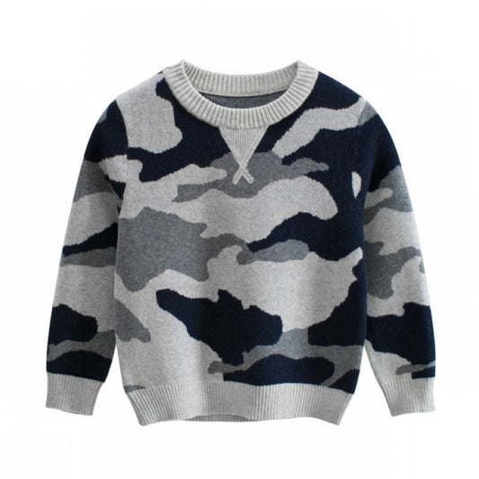 Fashionable Striped Winter Pullover Sweater For Kids Unisex