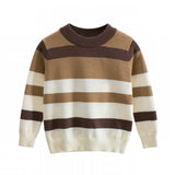 Fashionable Striped Winter Pullover Sweater For Kids Unisex