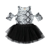 Leisure Style Infant Kids Girls Outfit Summer Snakeskin