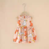 Spring And Summer New Girls' Dresses Pure Cotton