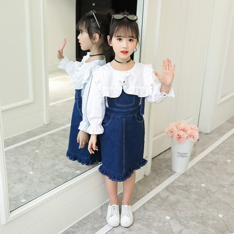 Girls' Super Western Style Suit Skirt Autumn Clothes