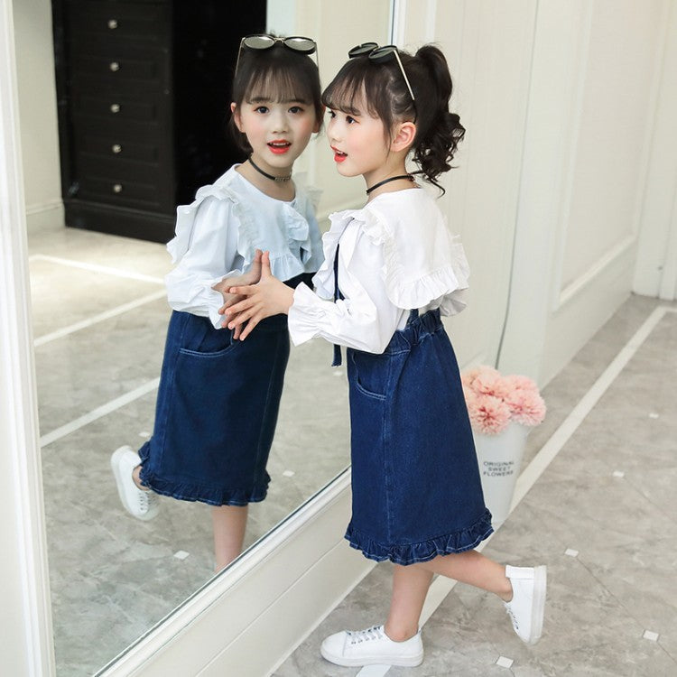 Girls' Super Western Style Suit Skirt Autumn Clothes