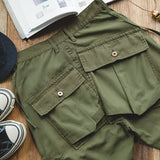 Japanese Style Retro Back Pocket Casual Cargo Pants