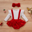 Christmas Girls Long-sleeved Blouse And Skirt Suit