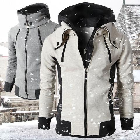 Men's High-Necked Hooded Jacket