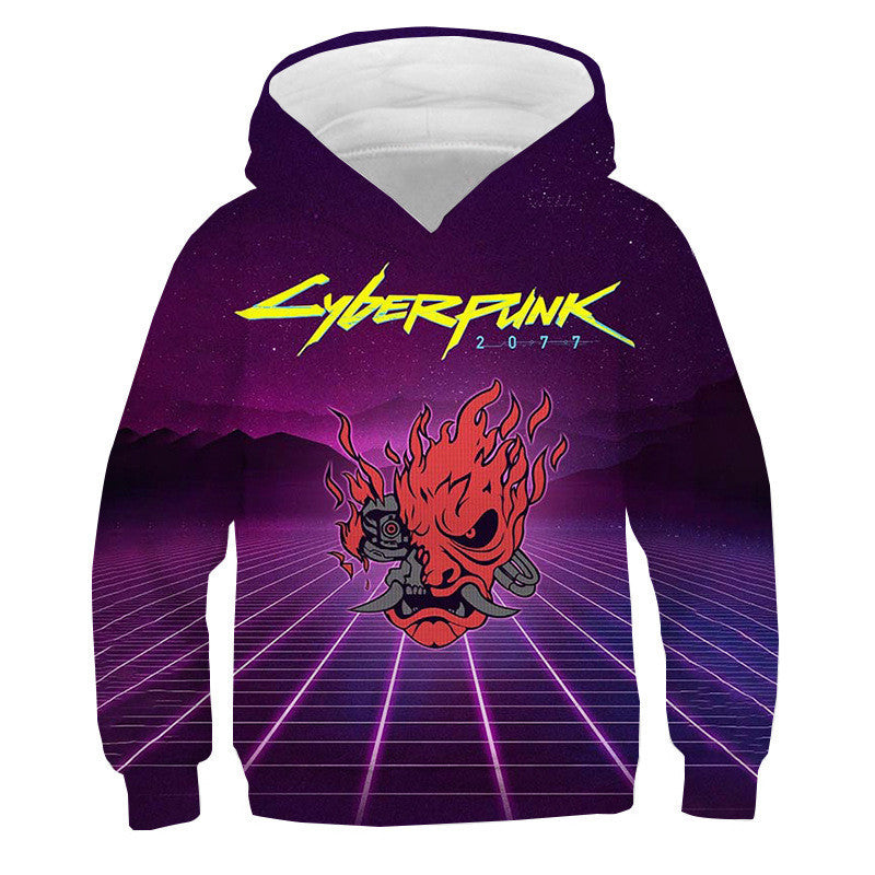 Cyberpunk 3D Full Color Children's Cweater Hoodie