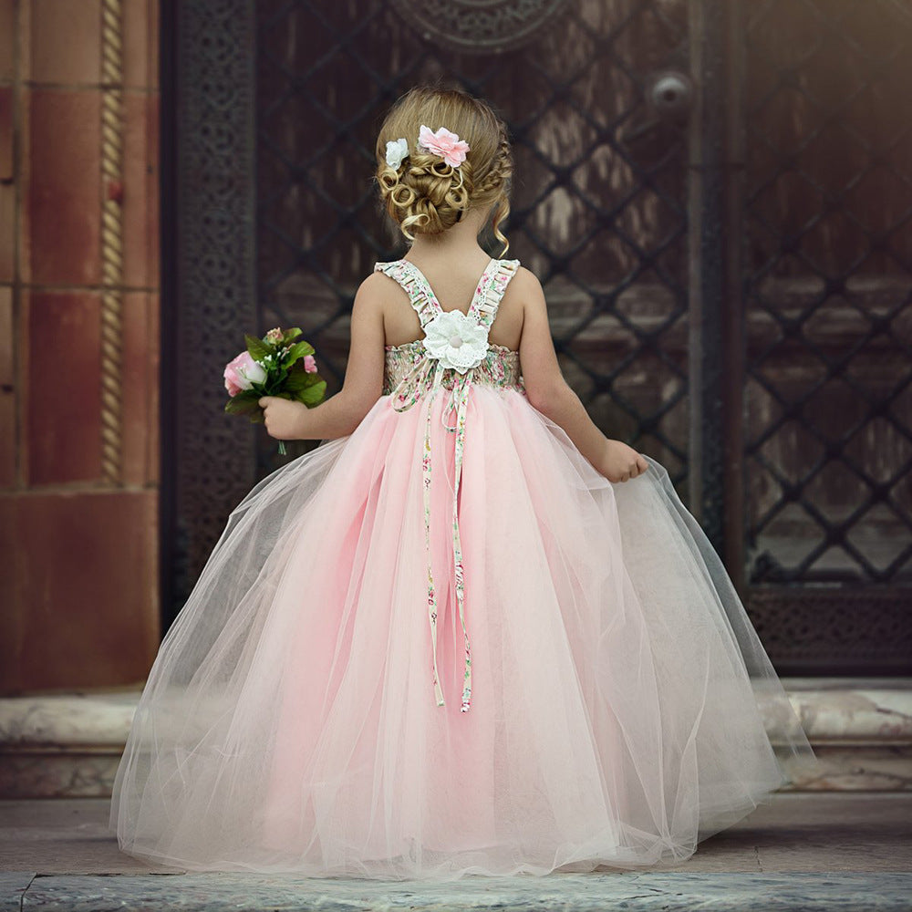 Girls Performance Costume Children's Dress Wedding Dress Princess