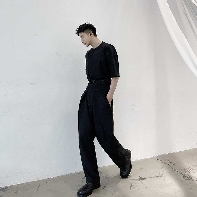 Men's Straight Tube High Waist Harem Trousers