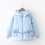 Hooded thick warm cotton padded jacket