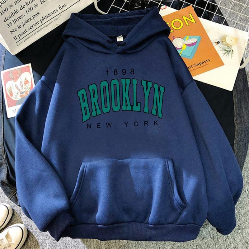 1898 Brooklyn New York Printed Women Hoodie - AL MONI EXPRESS