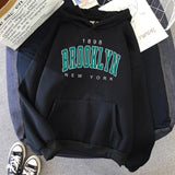 1898 Brooklyn New York Printed Women Hoodie - AL MONI EXPRESS