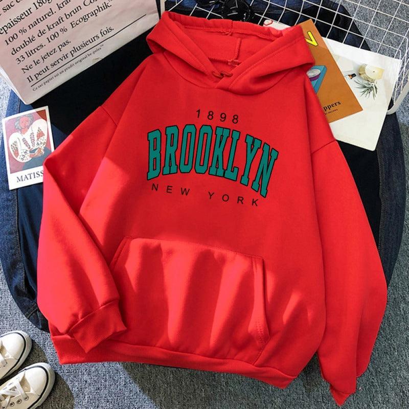 1898 Brooklyn New York Printed Women Hoodie - AL MONI EXPRESS