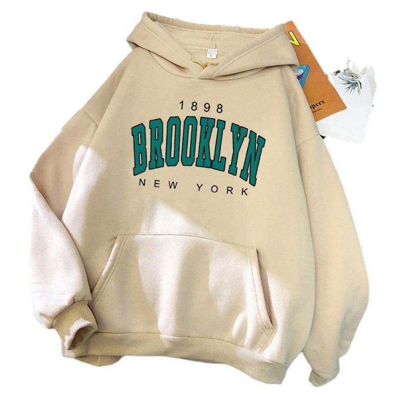 1898 Brooklyn New York Printed Women Hoodie - AL MONI EXPRESS