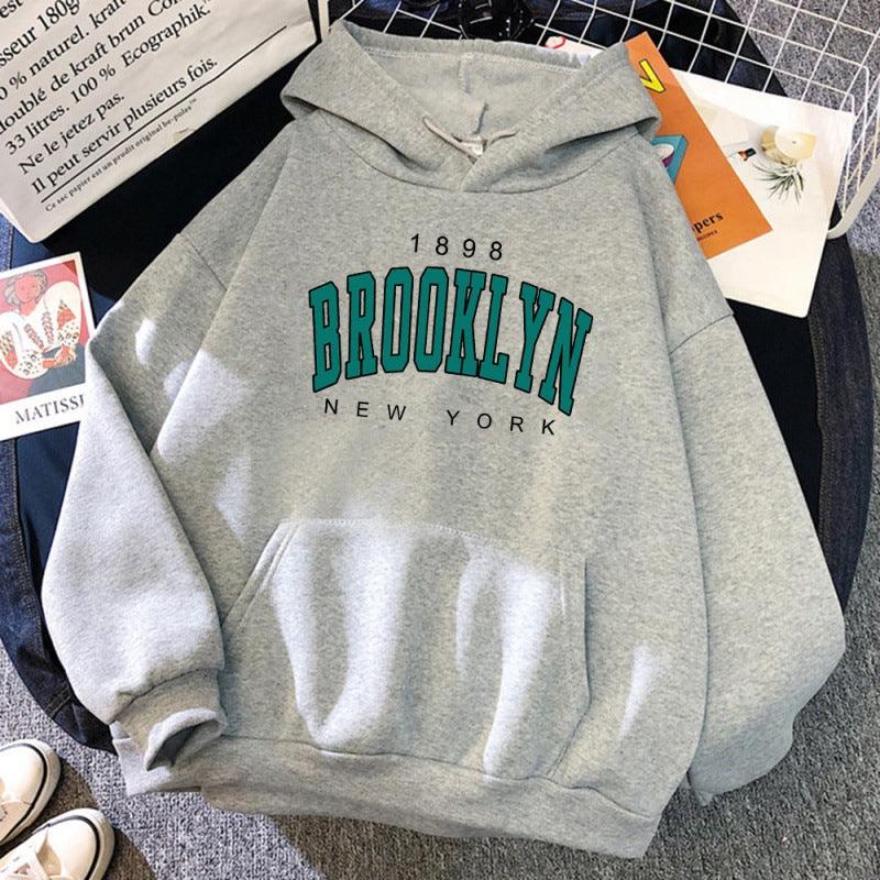 1898 Brooklyn New York Printed Women Hoodie - AL MONI EXPRESS