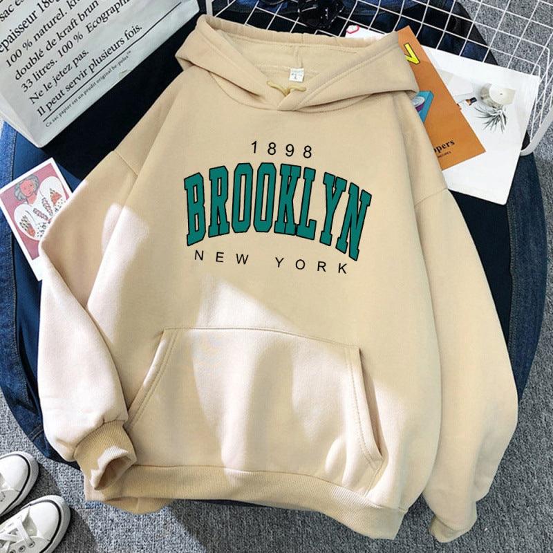 1898 Brooklyn New York Printed Women Hoodie - AL MONI EXPRESS