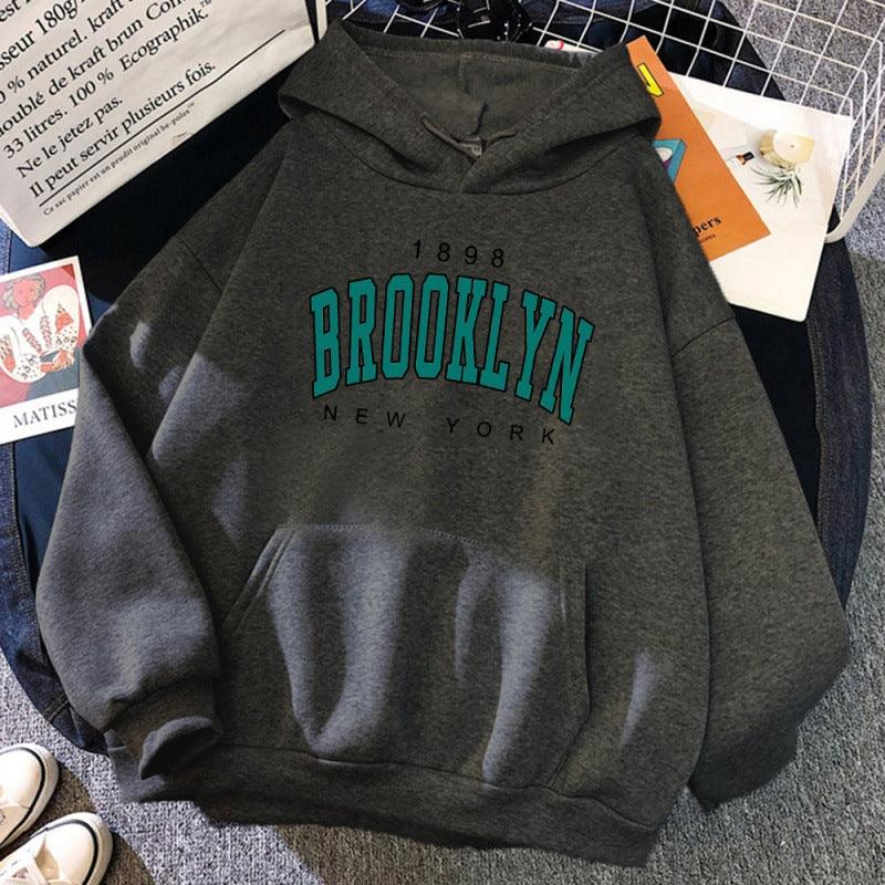 1898 Brooklyn New York Printed Women Hoodie - AL MONI EXPRESS