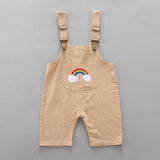 Rainbow Bib Pants Girls Baby Kids