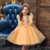 V-neck ruffled girl dress