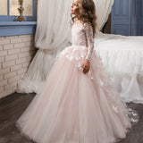 Girls' Performance Wedding Long Poached Dress Princess Dress