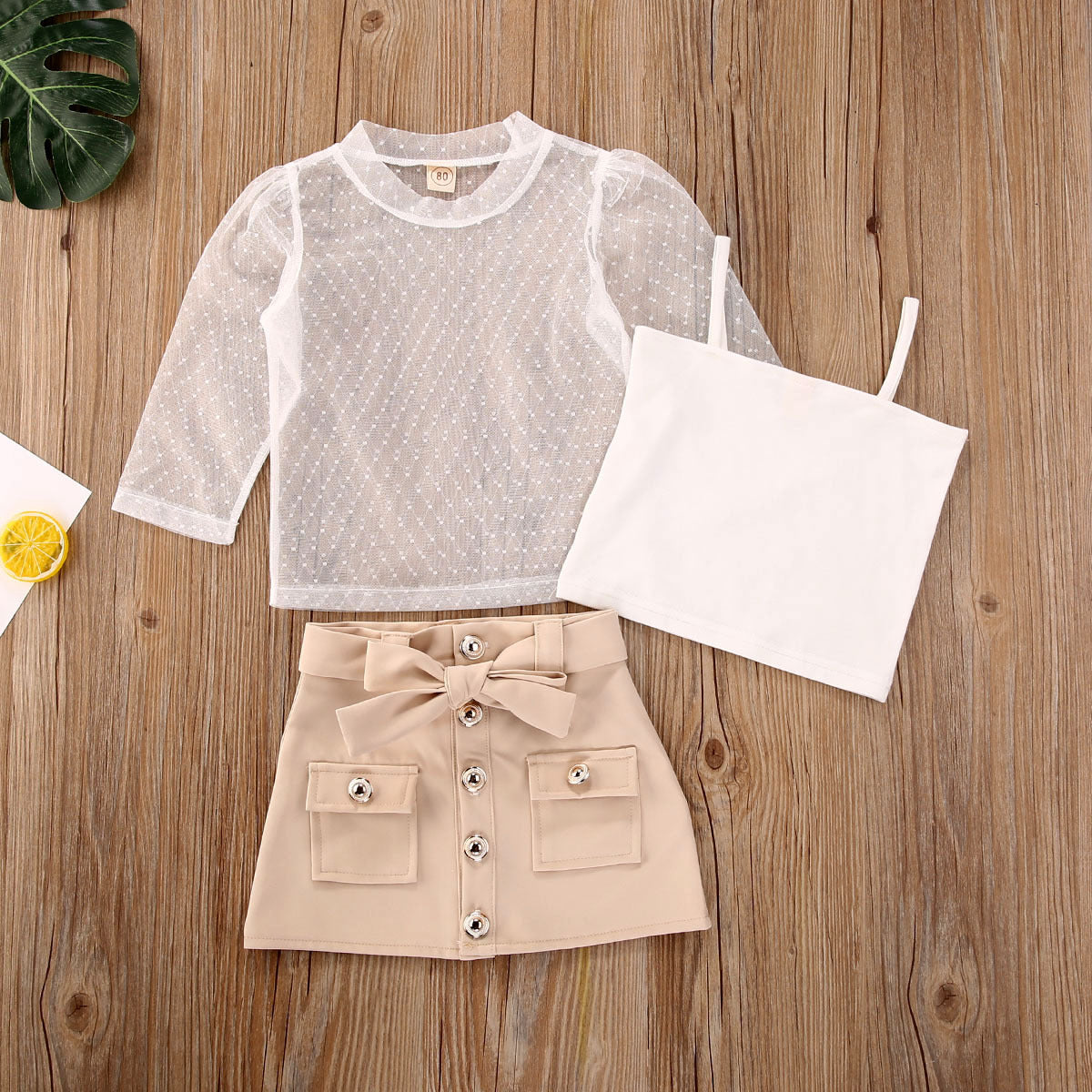 Three-piece baby girl clothes