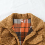 Autumn New Plush Plaid Reversible Coat