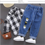 New Printed Boys Denim Long Tide Hot Sale