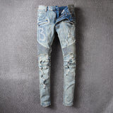 Ripped Biker Jeans