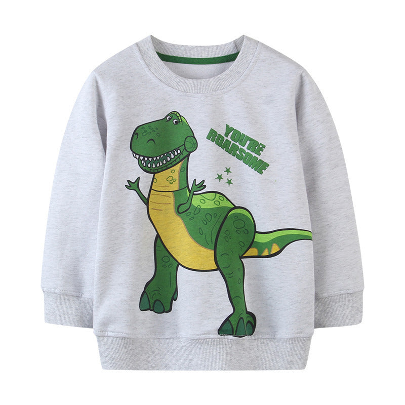 Boys Long Sleeve Cotton Printed Dinosaur Sweatshirt