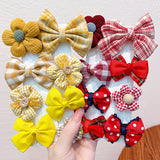 Children's Bow Hair Clip Girls Princess Super Fairy Fabric Flower Clip