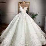 Deep V-neck Sexy Lace Floor-length Wedding Dress Romantic Aura Dignified Wedding Banquet Welcome 2024 New Spring