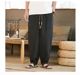 New Chinese Style Men's Yamamoto Yaosi Ice Silk Drape Profile Harem Pants Men