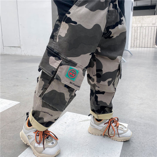 Boys autumn camouflage trousers