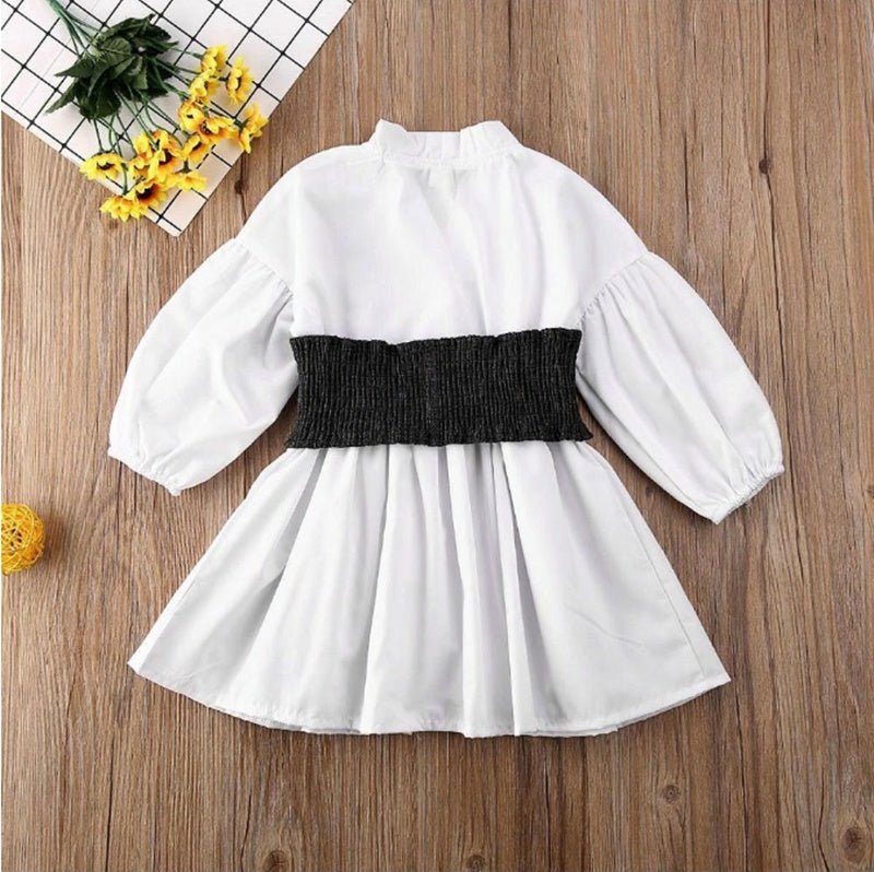 Kids Baby Irls Clothes White A-Line Shirt Dress For Irl