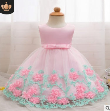 spring and summer girls princess dress wedding dress flower girl dress dress child performance birthday pettiskirt