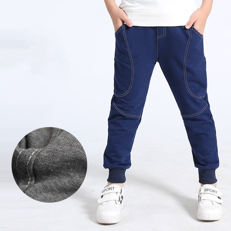 Fashion Cute Solid Color Children's Cotton Casual Anti-mosquito Pants