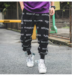 Letter print men's growth pants