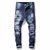 men jeans famous D2 Men slim jeans pants mens denim trousers zipper blue hole Pencil Pants