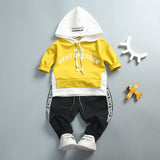 Boys' suit letter print hood