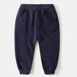 Children's Clothing Boys' Letter Embroidered Plus Velvet Pants Baby Thickened Trousers Warm Pants