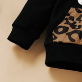 Clothes Letter Print Hooded Leopard-print Trousers